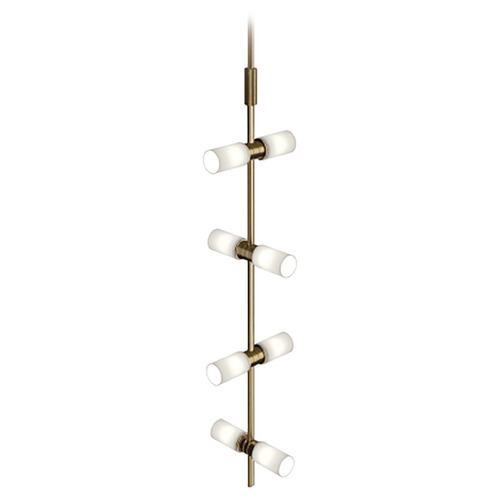 ModernRail Pendant in Aged Brass with Surface Canopy by Visual Comfort Modern