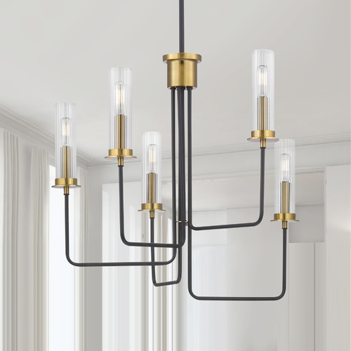 Progress Lighting Rainey Graphite 5-Light Chandelier by Progress Lighting P400167-143