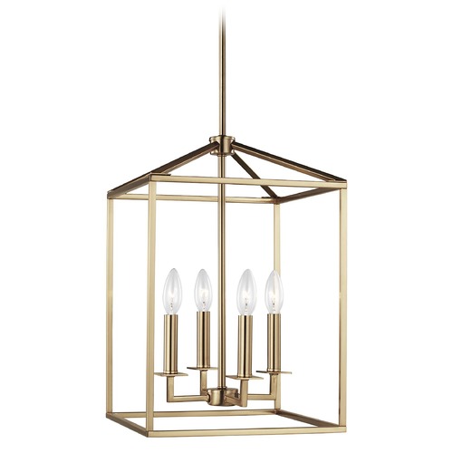 Perryton Satin Brass Pendant by Generation Lighting
