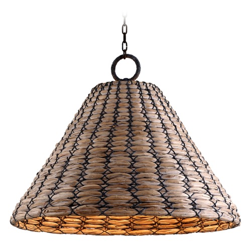 Troy Lighting Troy Lighting Solana Earthen Bronze Pendant Light with Conical Shade F7215