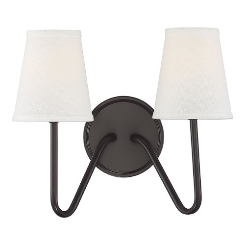 Meridian 11.25-Inch Double Wall Sconce in Oil Rubbed Bronze by Meridian M90055ORB