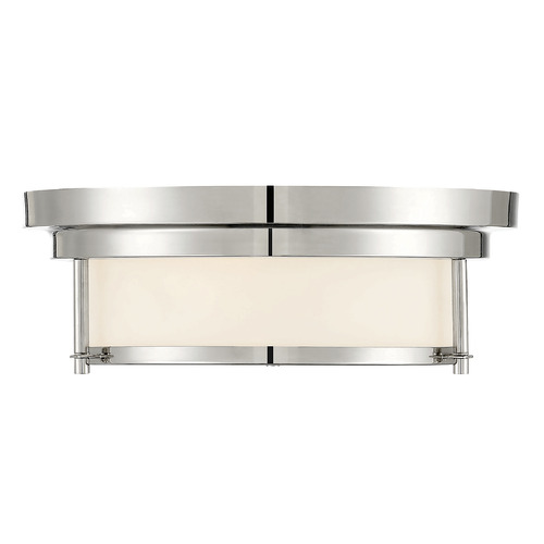 Meridian 13-Inch Wide Flush Mount in Polished Nickel by Meridian M60062PN
