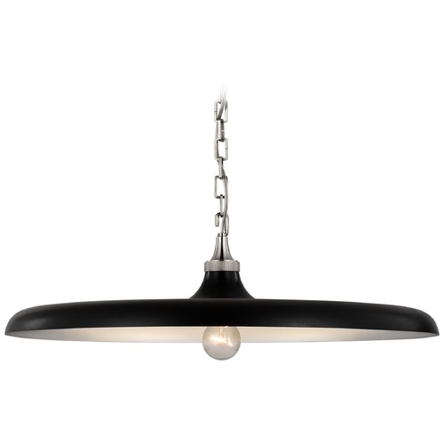 Visual Comfort Signature Collection Thomas OBrien Piatto Pendant in Nickel & Iron by Visual Comfort Signature TOB5116PNAI