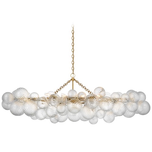 Visual Comfort Signature Collection Julie Neill Talia Linear Chandelier in Gild by Visual Comfort Signature JN5117GCG
