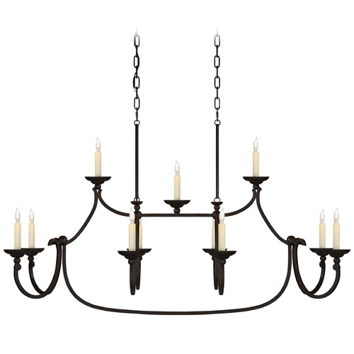 E.F. Chapman Flemish Linear Pendant in Aged Iron by Visual Comfort Signature