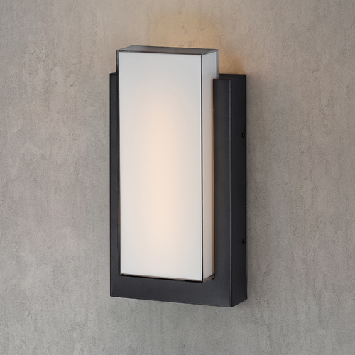 Tower Small LED Outdoor Wall Sconce in Black by ET2 Lighting