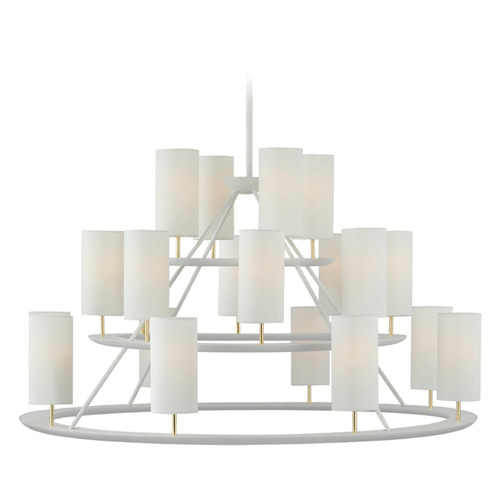 Visual Comfort Signature Collection Aerin Trevi XL Chandelier in White & Gild by Visual Comfort Signature ARN5285WHTGL