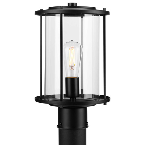 Progress Lighting Atwell 1-Light Matte Black Outdoor Post Lantern