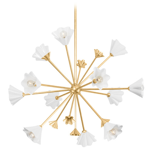 Corbett Lighting Julieta Vintage Gold Leaf Chandelier