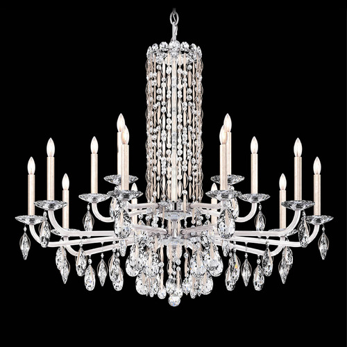 Schonbek Worldwide Lighting Siena Antique Silver Crystal Chandelier