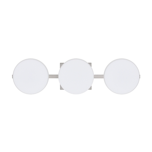 Bathroom Light White Glass Satin Nickel by Besa Lighting