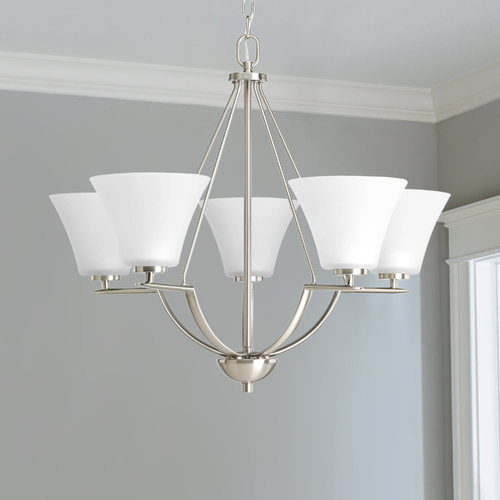 Bravo 27-Inch Chandelier in Brushed Nickel by Progress Lighting