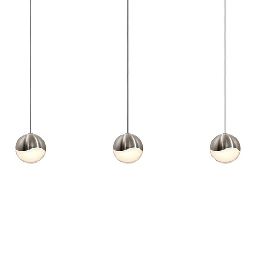 Grapes Satin Nickel 3-Light LED Multi-Light Pendant by Sonneman Lighting