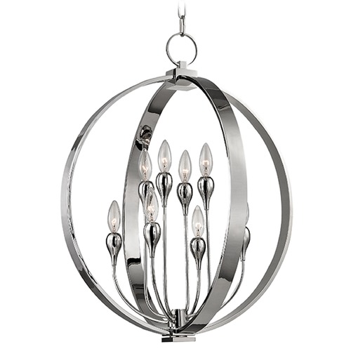 Hudson Valley Lighting Dresden 8-Light Orb Chandelier in Polished Nickel by Hudson Valley Lighting 6722-PN