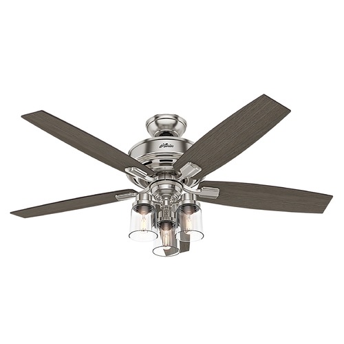 Hunter Fan Company Bennett 52-Inch LED Fan in Brushed Nickel by Hunter Fan Company 54190