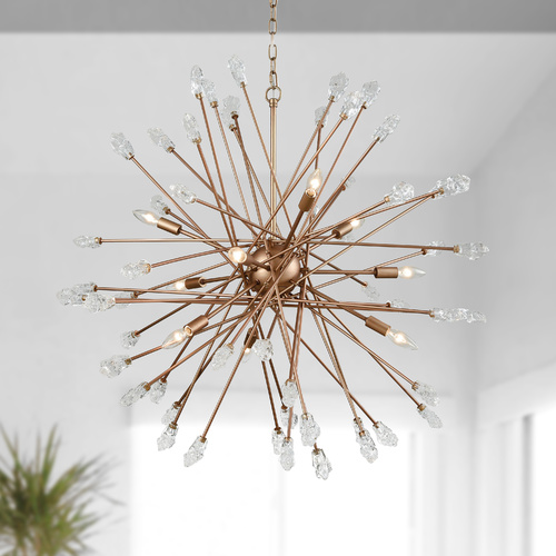 Elk Lighting Mid-Century Modern Cluster Chandelier Gold Serendipity by Elk Lighting 11114/9