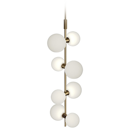 Visual Comfort Modern Collection ModernRail Pendant in Aged Brass with Remote Canopy by Visual Comfort Modern 700MDP3GRR