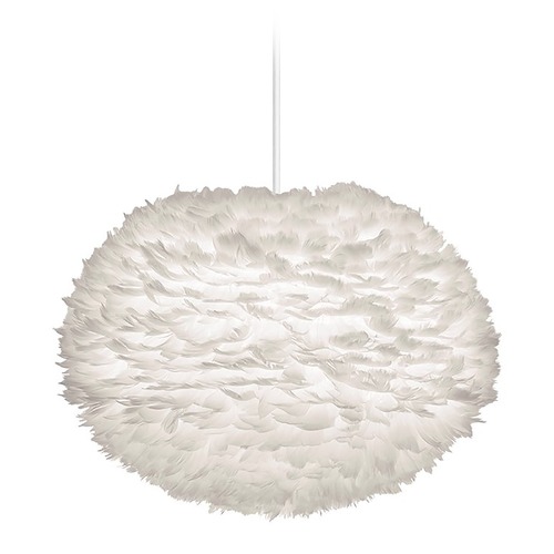 UMAGE UMAGE White Pendant Light with White Feather Shade 3003_4009