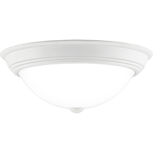 Quoizel Lighting Erwin 15-Inch Flush Mount in White with White Glass ERW1615W