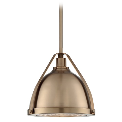 Barbett Burnished Brass Pendant by Satco Lighting