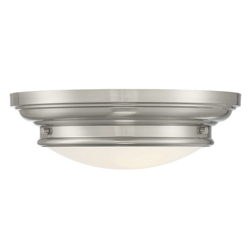 2-Light Flush Mount in Brushed Nickel by Meridian