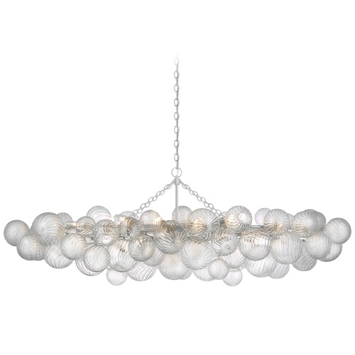 Visual Comfort Signature Collection Julie Neill Talia Linear Chandelier in Plaster White by Visual Comfort Signature JN5117PWCG