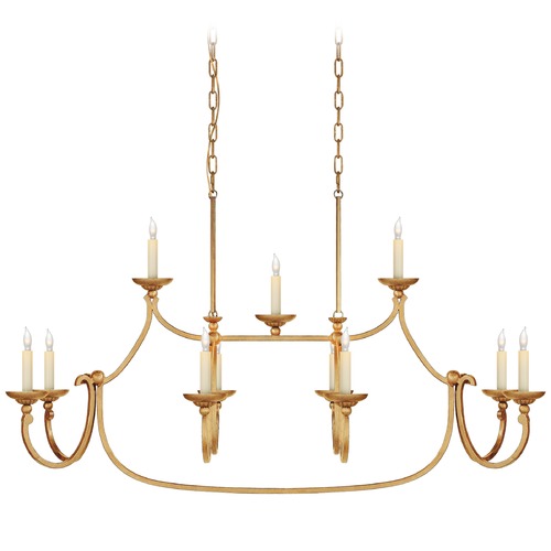 E.F. Chapman Flemish Linear Pendant in Gilded Iron by Visual Comfort Signature
