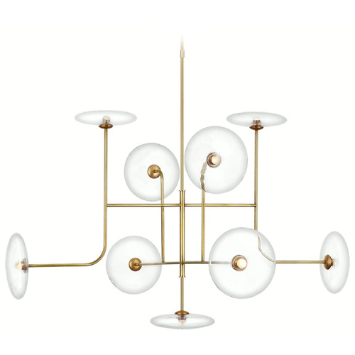 Visual Comfort Signature Collection Ian K. Fowler Calvino XL Arched Chandelier in Brass by Visual Comfort S5693HABCG