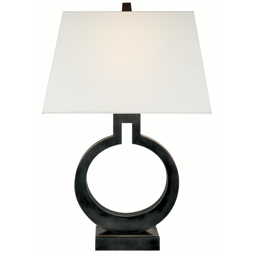 Ring Form Bronze Table Lamp