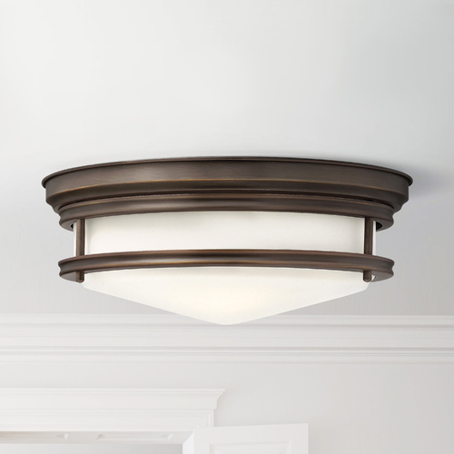 Hinkley Hadley 14-Inch Oil Rubbed Bronze Flush Mount by Hinkley Lighting 3301OZ