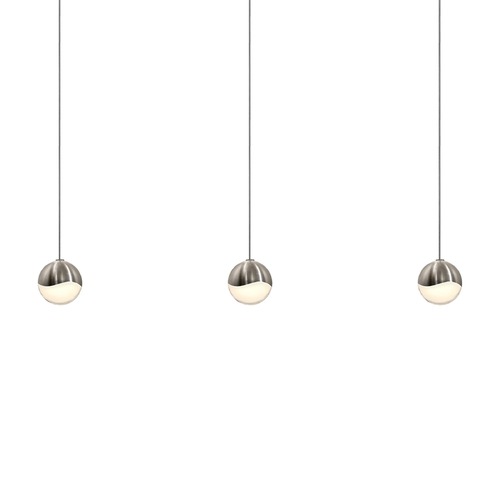 Grapes Satin Nickel 3-Light LED Multi-Light Pendant by Sonneman Lighting