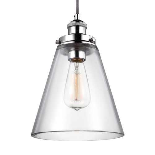 Baskin Pendant in Polished Nickel by Visual Comfort Studio
