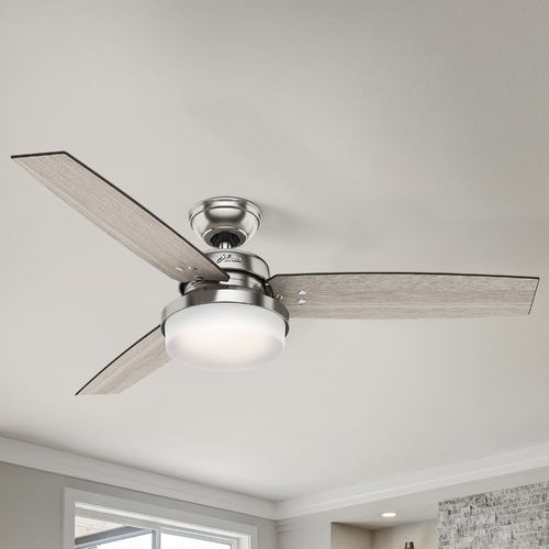 52-Inch Brushed Nickel LED Ceiling Fan by Hunter Fan Company