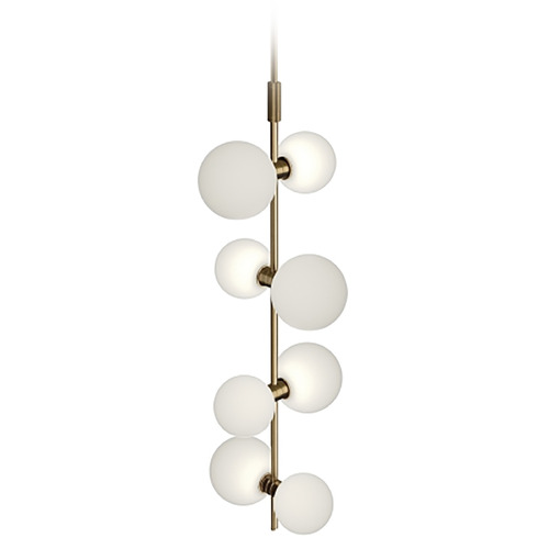Visual Comfort Modern Collection ModernRail Pendant in Aged Brass with Surface Canopy by Visual Comfort Modern 700MDP3GRS