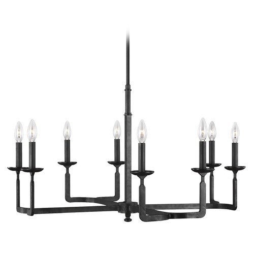 Generation Lighting Ansley Aged Iron Chandelier by Generation Lighting F3291/8AI