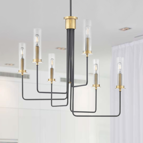 Progress Lighting Rainey Graphite 6-Light Chandelier by Progress Lighting P400168-143