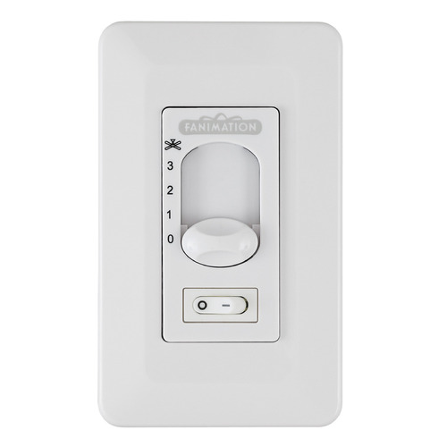 Fanimation Fans 3-Speed Non-Reverse Fan Wall Control with On/Off Light by Fanimation CW1SWWH