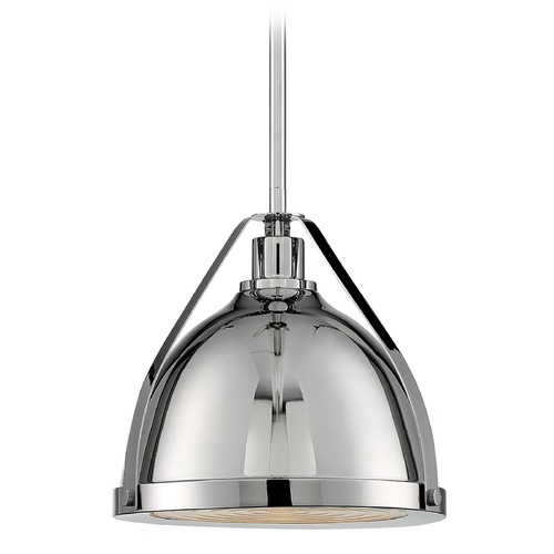 Barbett Polished Nickel Pendant by Satco Lighting