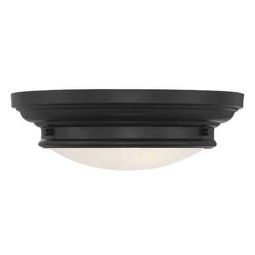 2-Light Flush Mount in Matte Black by Meridian