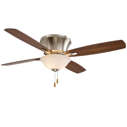 Minka Aire Mojo II 52-In LED Hugger Fan in Brushed Nickel by Minka Aire F533L-BN