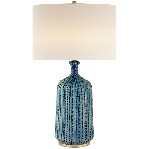 Aerin Culloden Table Lamp in PebbLED Aquamarine by Visual Comfort Signature