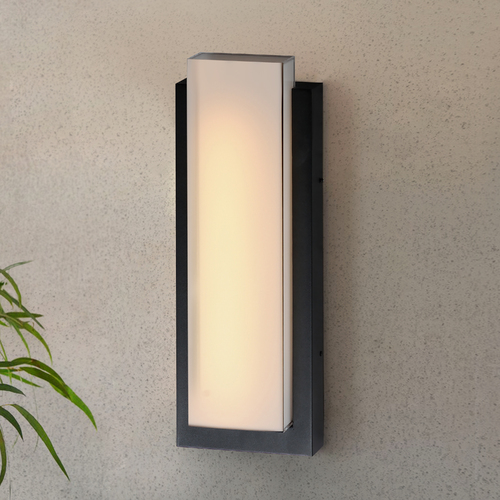 Tower Large LED Outdoor Wall Sconce in Black by ET2 Lighting