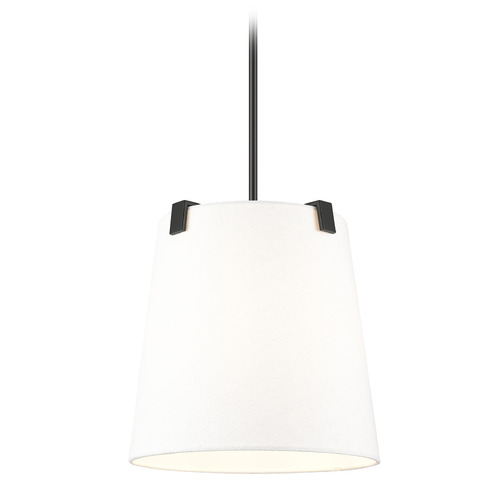 Z-Lite Weston Matte Black Pendant Light with Empire Shade