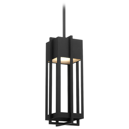 Al Fresco Textured Black LED Outdoor Hanging Light by Quorum Lighting