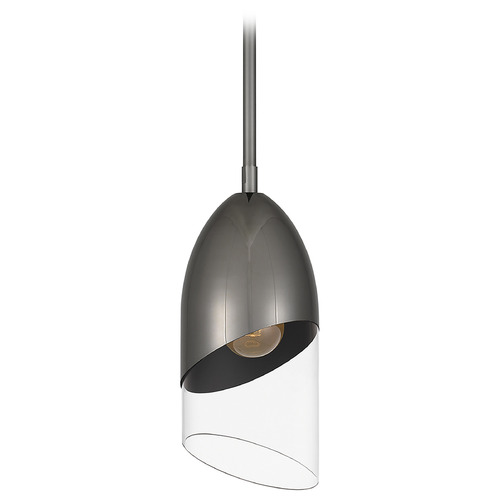 Quoizel Lighting Haynes Black Chrome Mini-Pendant Light with Bowl / Dome Shade