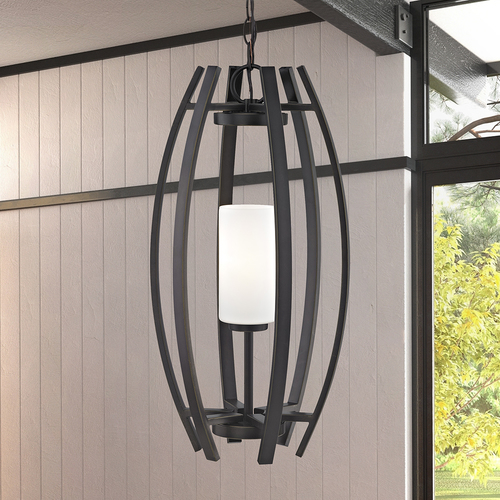 Small Bronze Cage Pendant Light