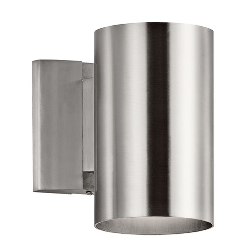 Cylinders 7-Inch Outdoor Wall Light in Brushed Aluminum by Kichler Lighting