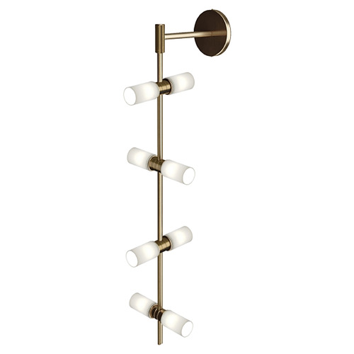 ModernRail Sconce in Aged Brass with Remote Canopy by Visual Comfort Modern