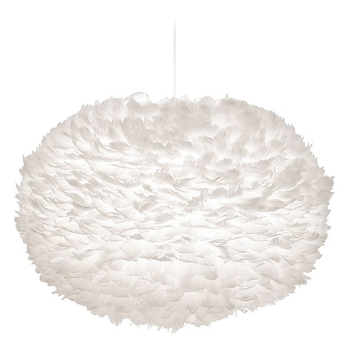 UMAGE UMAGE White Pendant Light with White Feather Shade 3004_4007