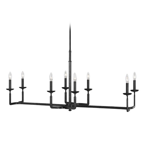 Generation Lighting Ansley Aged Iron Chandelier by Generation Lighting F3292/8AI